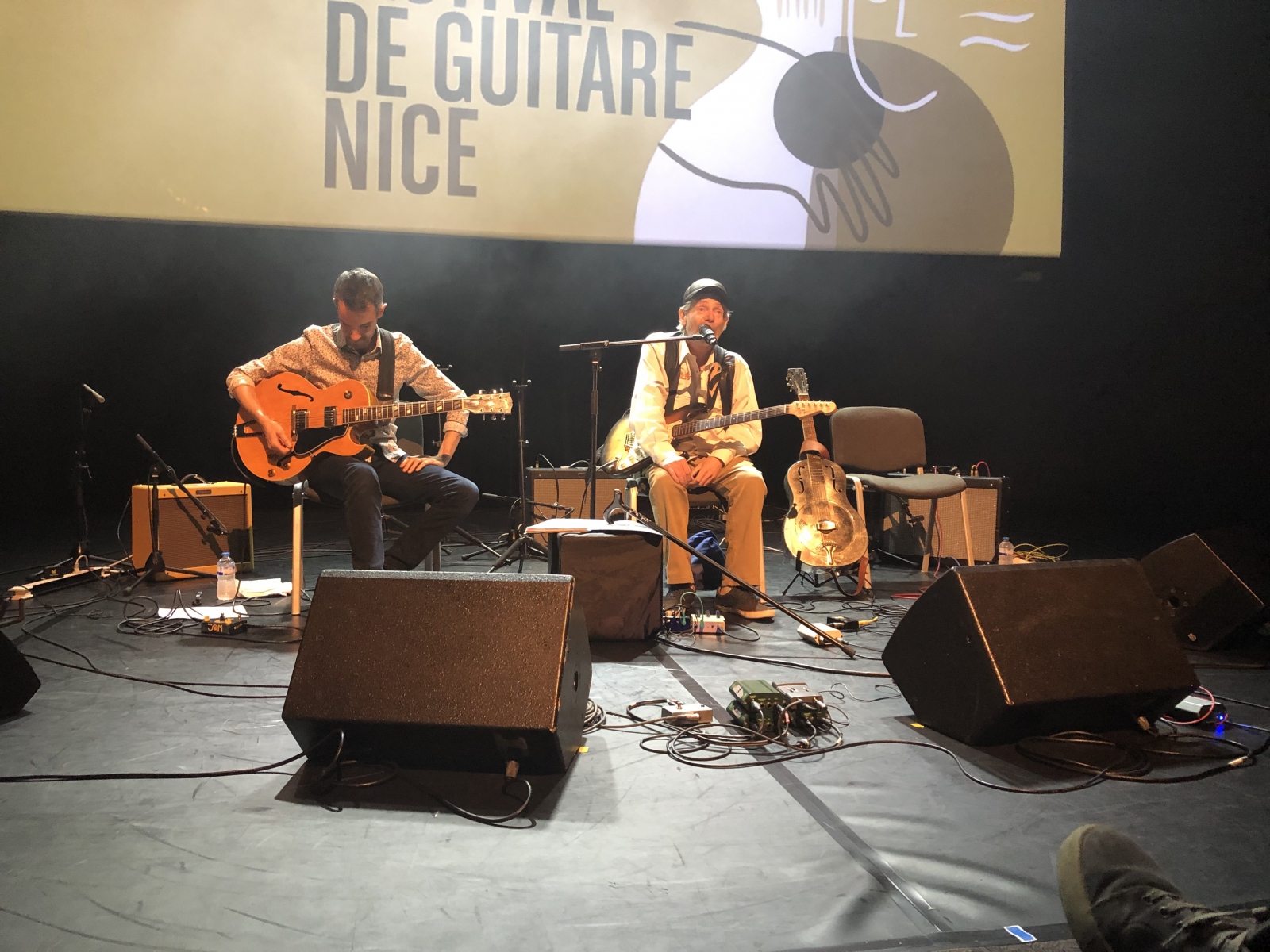 Deuxième soirée du festival de guitare de Nice avec Patrick Verbeke, Cisco Herzhaft et Chris Lancry.