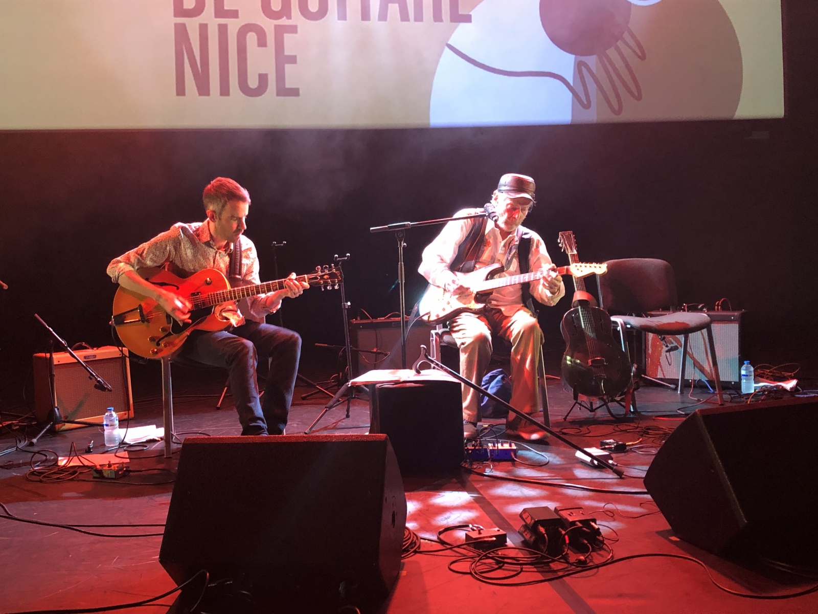 Deuxième soirée du festival de guitare de Nice avec Patrick Verbeke, Cisco Herzhaft et Chris Lancry.