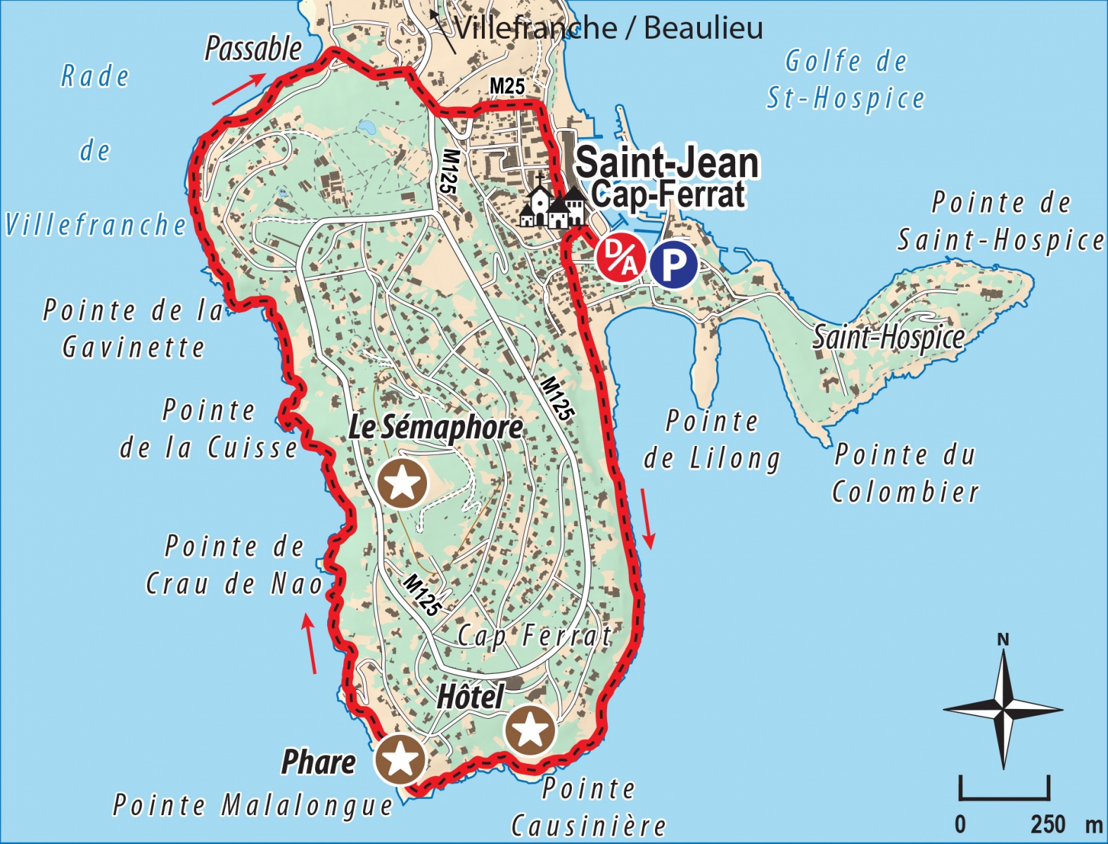 Tour de la presqu'île de Saint Jean Cap-Ferrat.