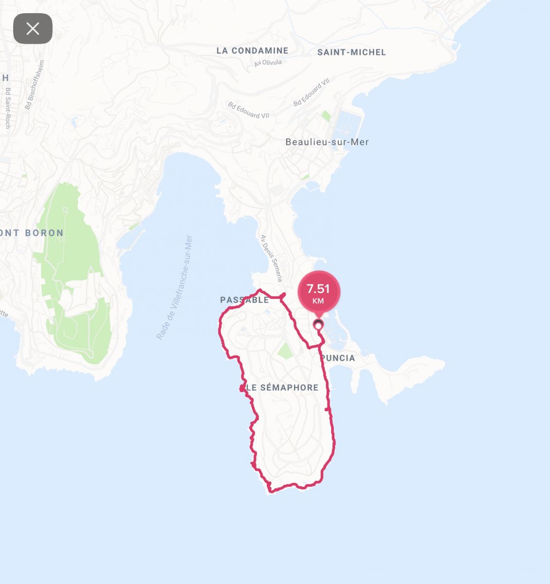 Tour de la presqu'île de Saint Jean Cap-Ferrat.