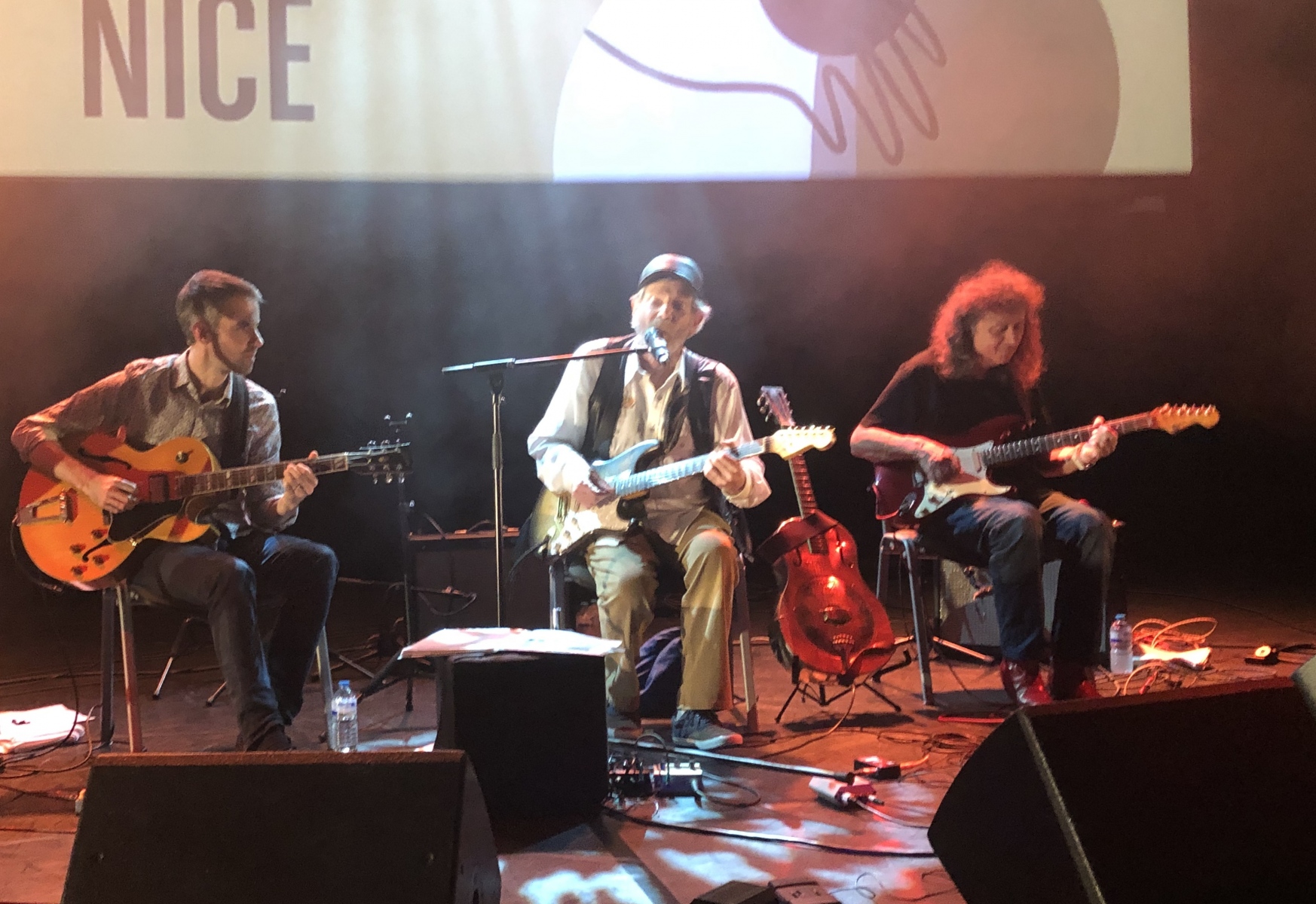 Deuxième soirée du festival de guitare de Nice avec Patrick Verbeke, Cisco Herzhaft et Chris Lancry.