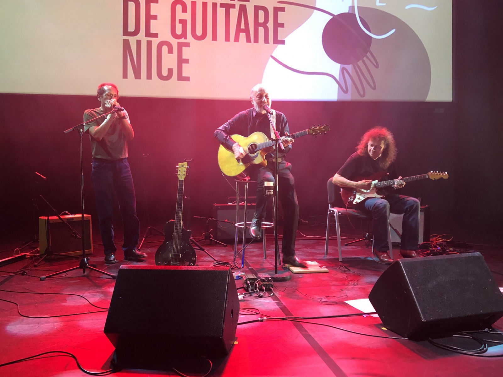 Deuxième soirée du festival de guitare de Nice avec Patrick Verbeke, Cisco Herzhaft et Chris Lancry.
