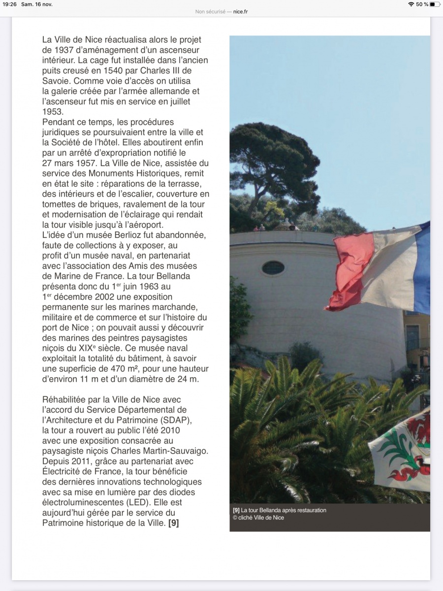 Ballade et visite de l'exposition à la tour Bellanda à Nice