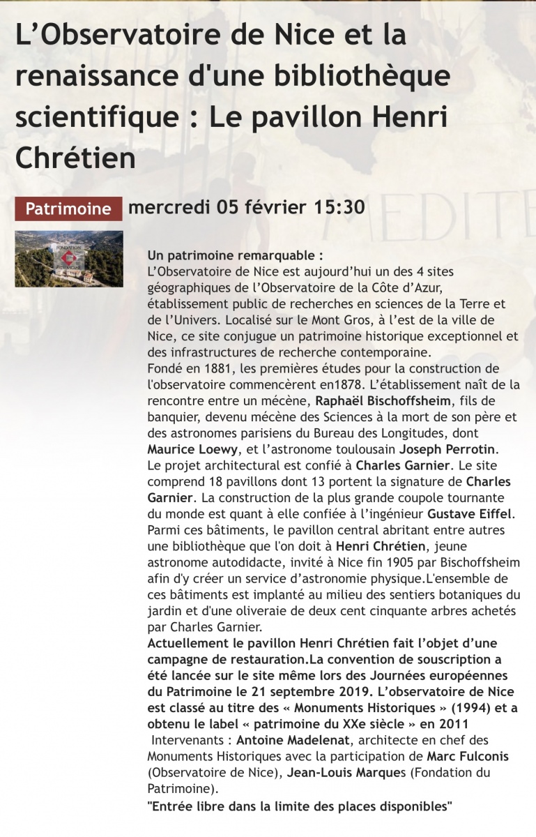 conférence au CUM 