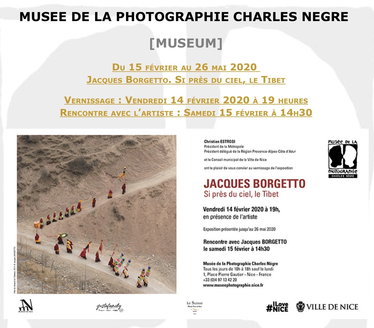 Exposition photos sur le Tibet au musée de la photographie de Nice
