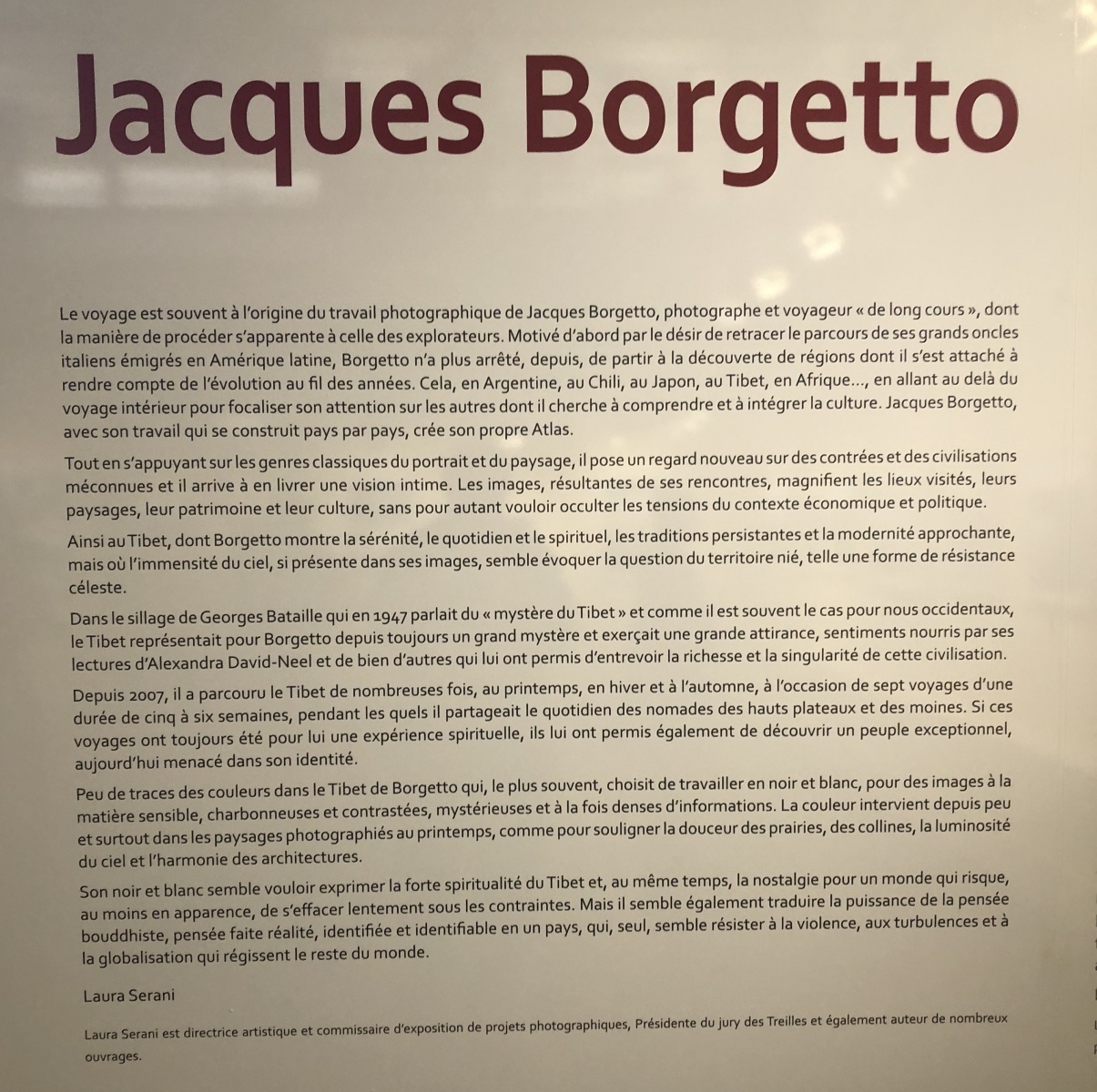 Exposition photos sur le Tibet au musée de la photographie de Nice