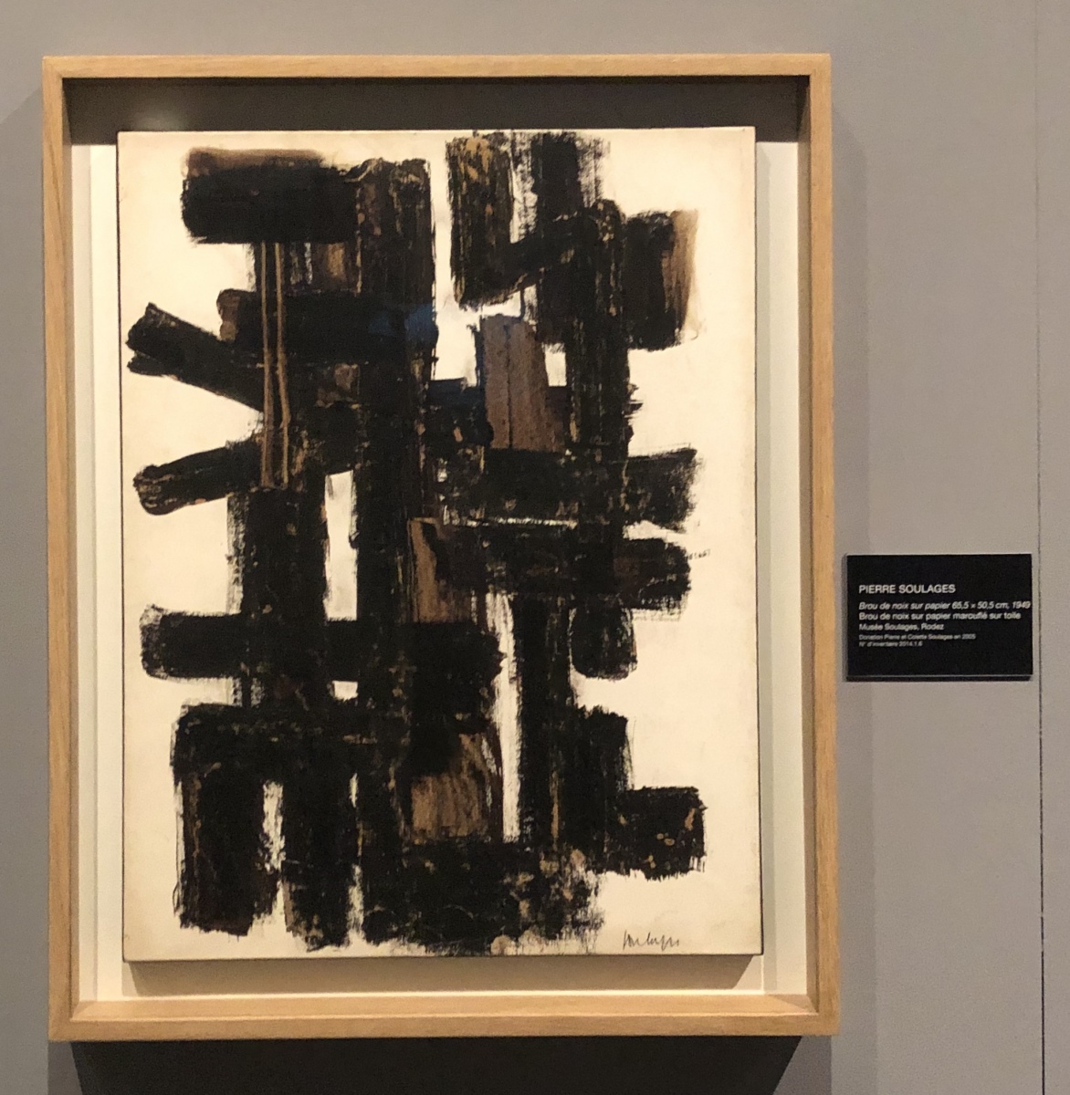 Exposition Soulages à la galerie Lympia