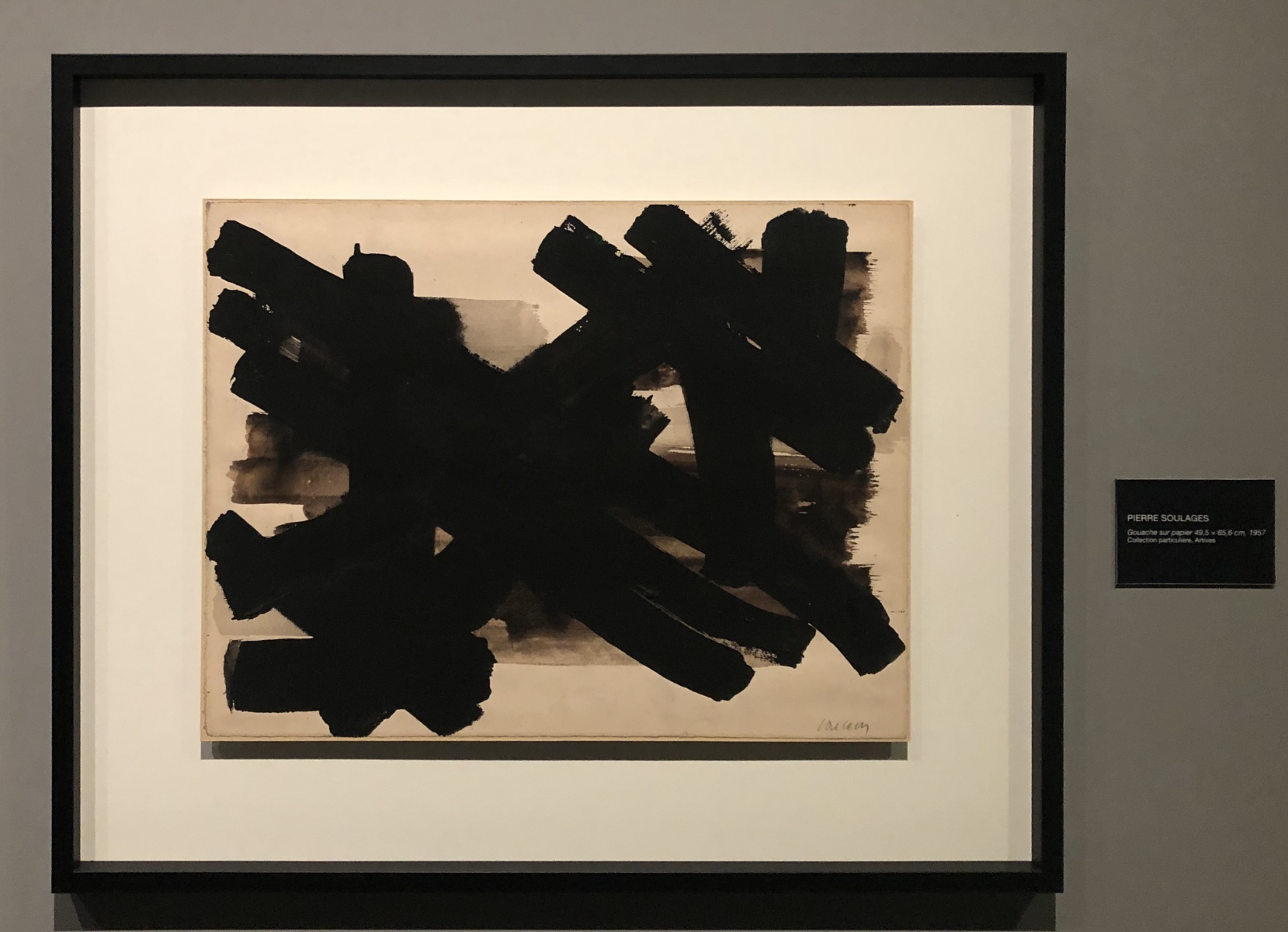 Exposition Soulages à la galerie Lympia