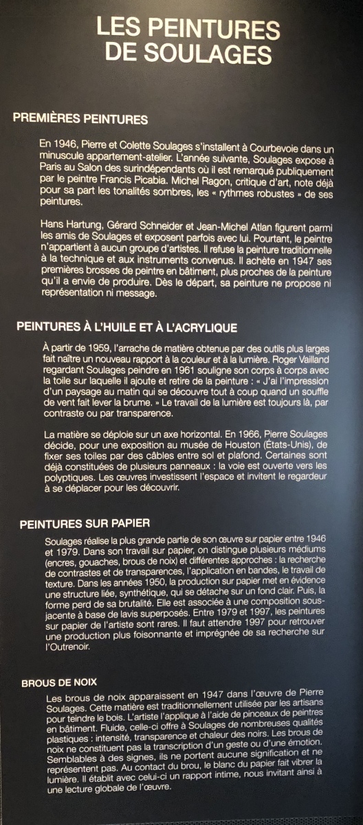 Exposition Soulages à la galerie Lympia