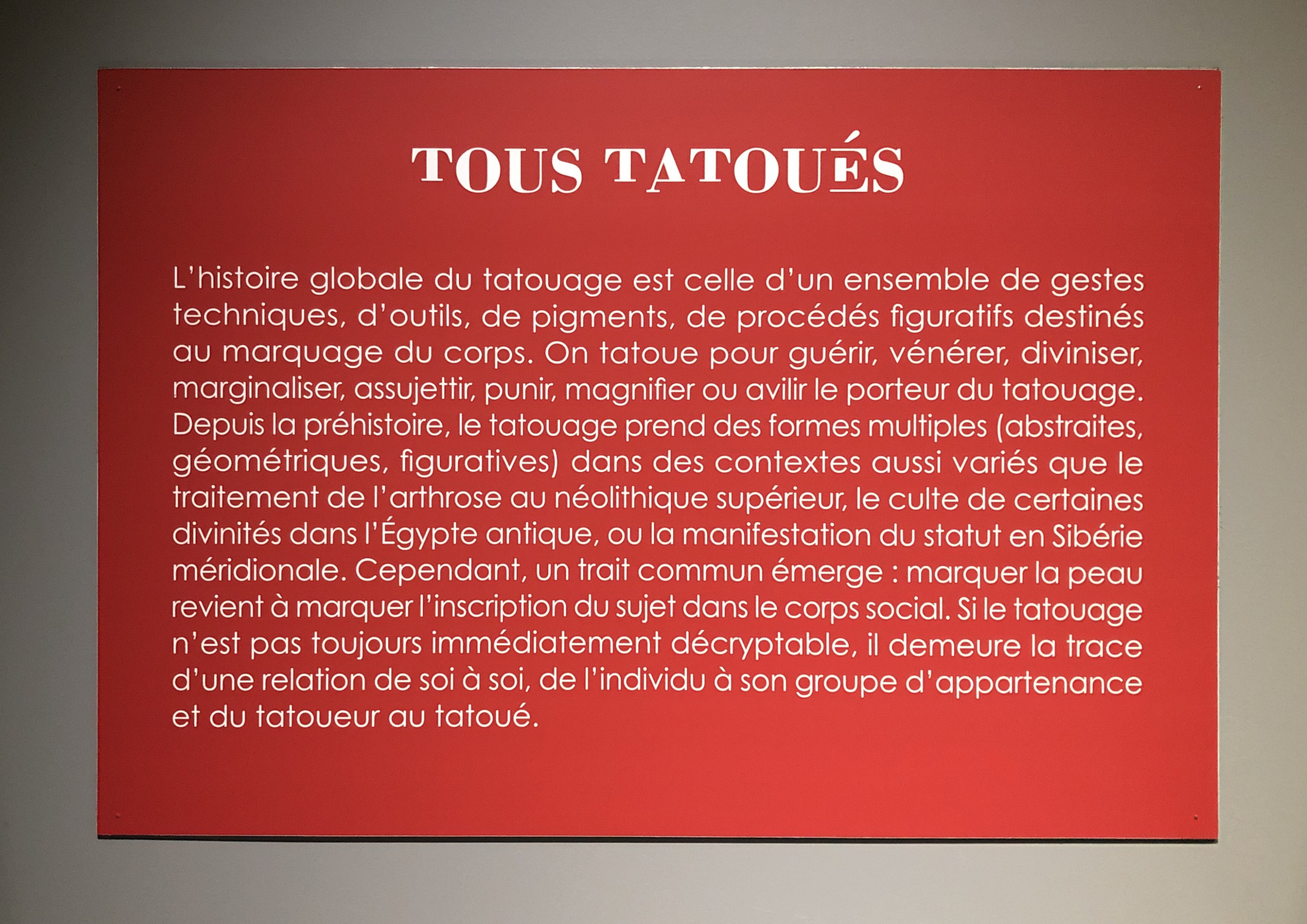 Exposition Tatoueurs, Tatoués