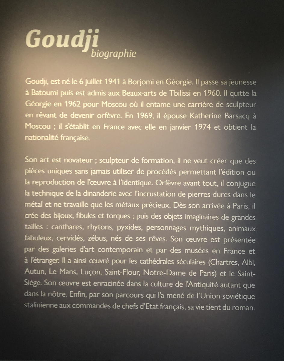 Visite de l'exposition Goudji au musée Masséna
