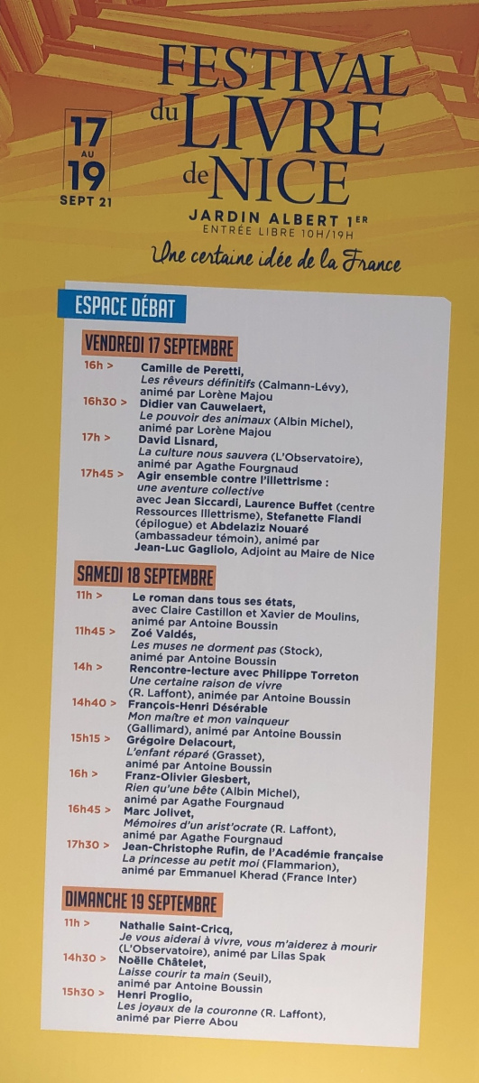Ballade au Festival du Livre de Nice 2021