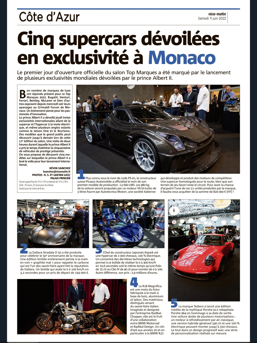 Visite du salon Top Marques à Monaco