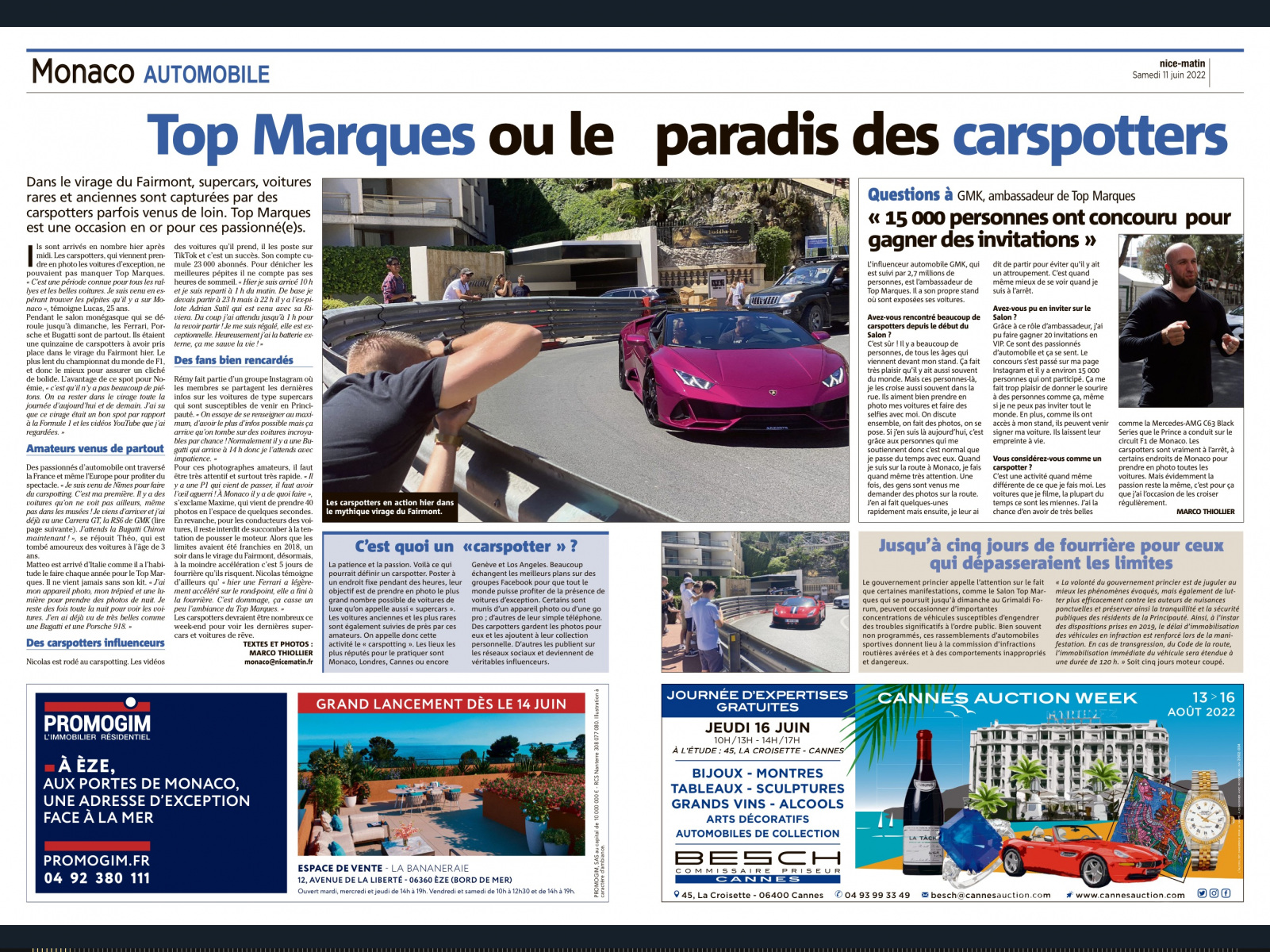Visite du salon Top Marques à Monaco