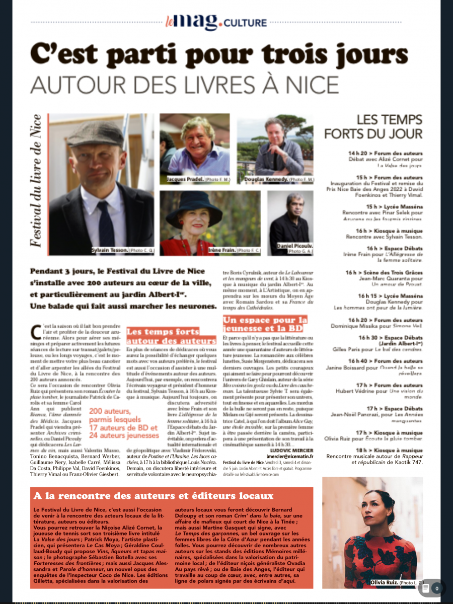 Balade au festival du livre 2022 de Nice