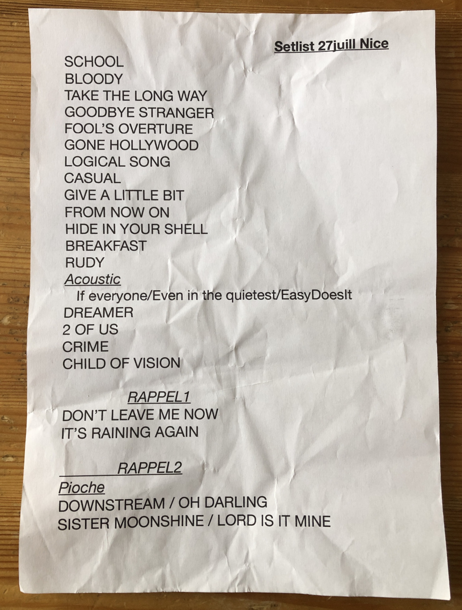 Concert de Covertramp au théâtre de verdure de Nice