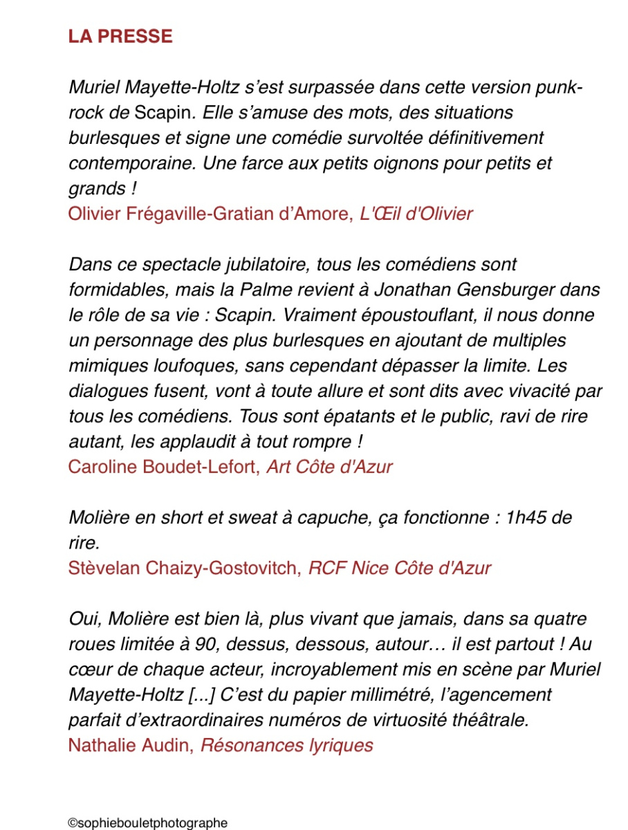 Les Fourberies de Scapin, Molière