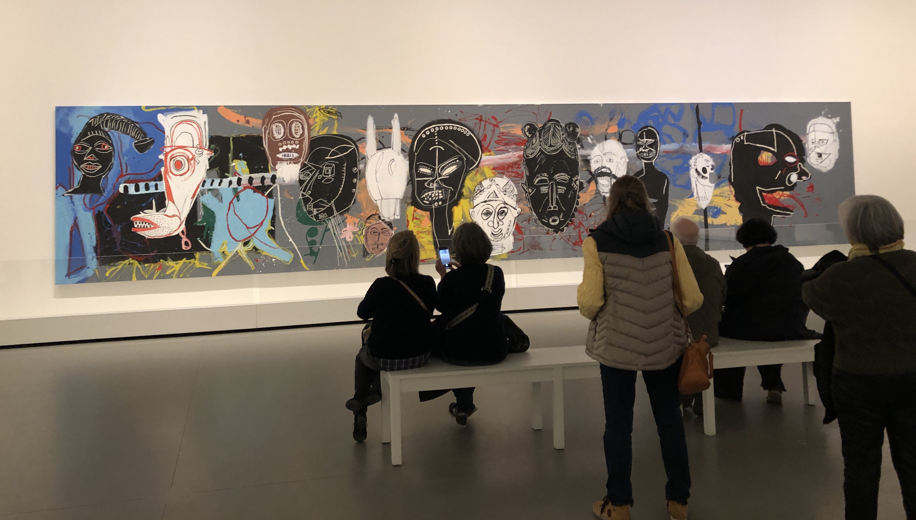 Visite de l'exposition « Basquiat × Warhol, à quatre mains » à la fondation Louis Vuitton.