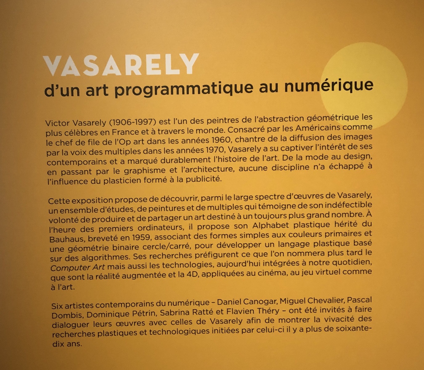 Visite de l'exposition Vasarely à la galerie Lympia à Nice