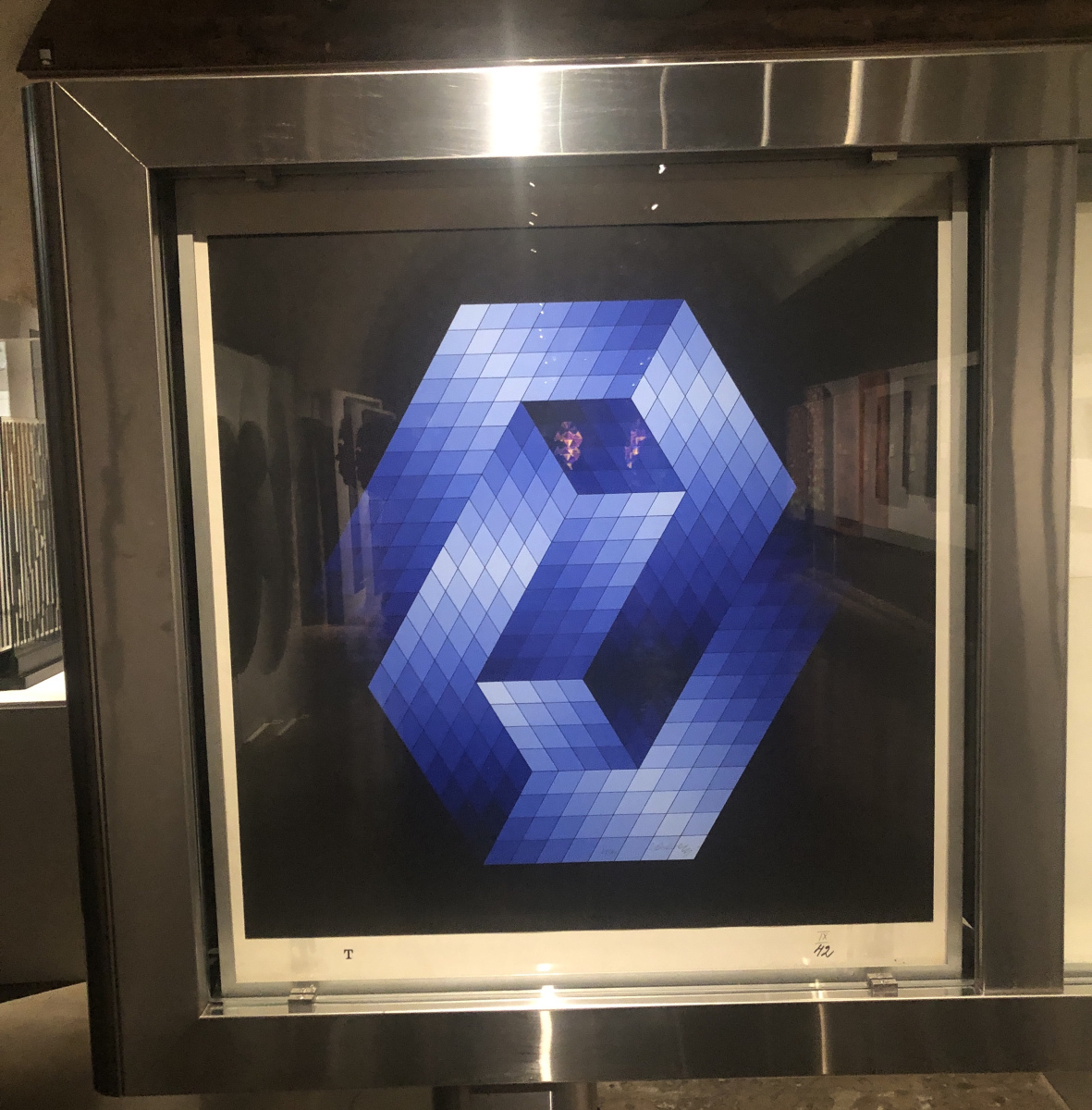 Visite de l'exposition Vasarely à la galerie Lympia à Nice