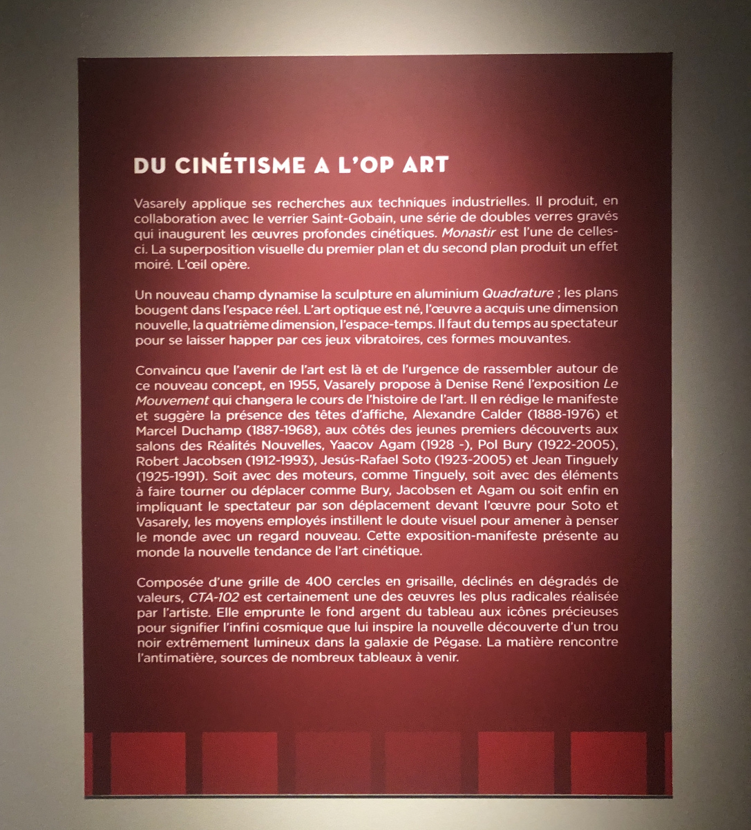 Visite de l'exposition Vasarely à la galerie Lympia à Nice