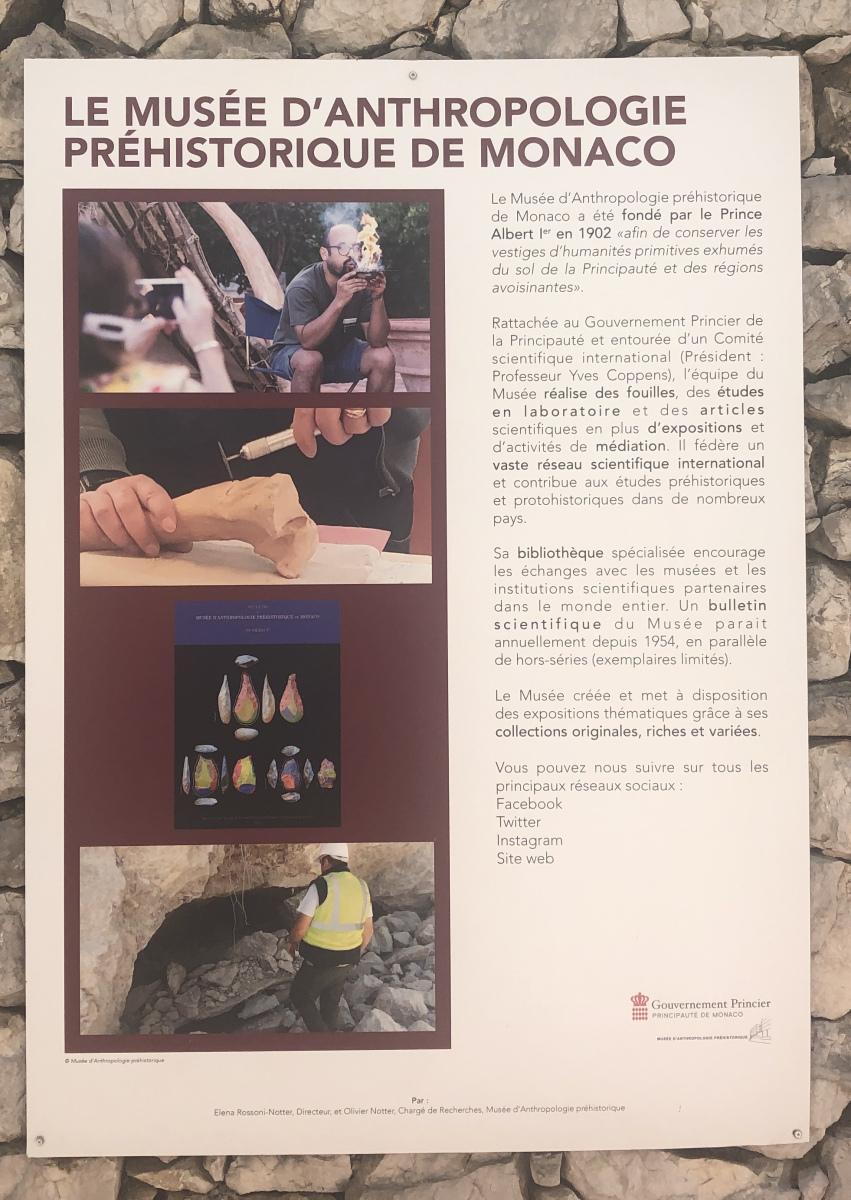 Visite du Musée d’Anthropologie préhistorique  de Monaco