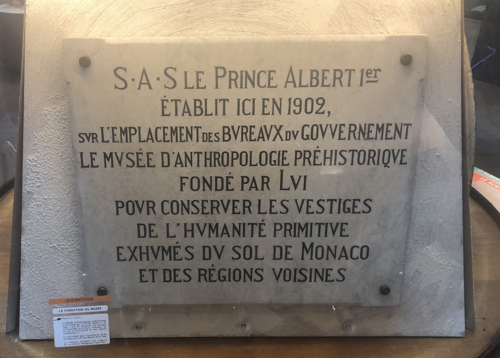 Visite du Musée d’Anthropologie préhistorique  de Monaco