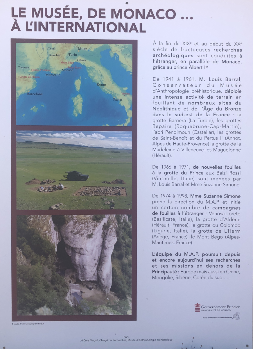 Visite du Musée d’Anthropologie préhistorique  de Monaco