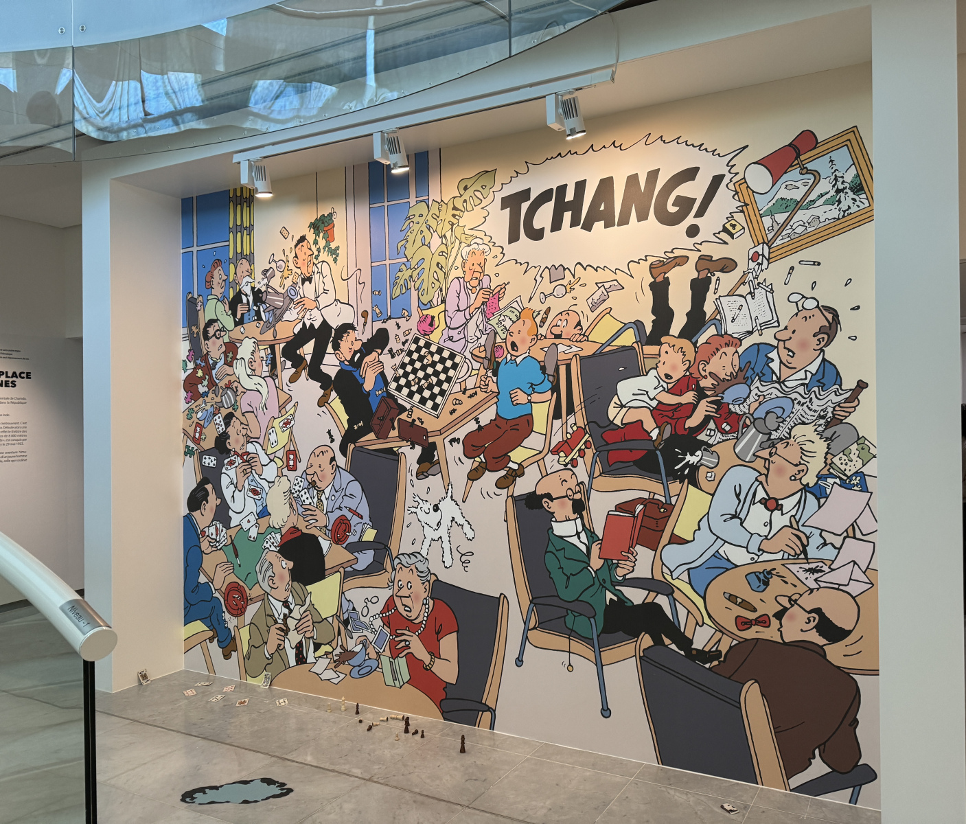 Visite de la deuxième partie de l'exposition sur Hergé