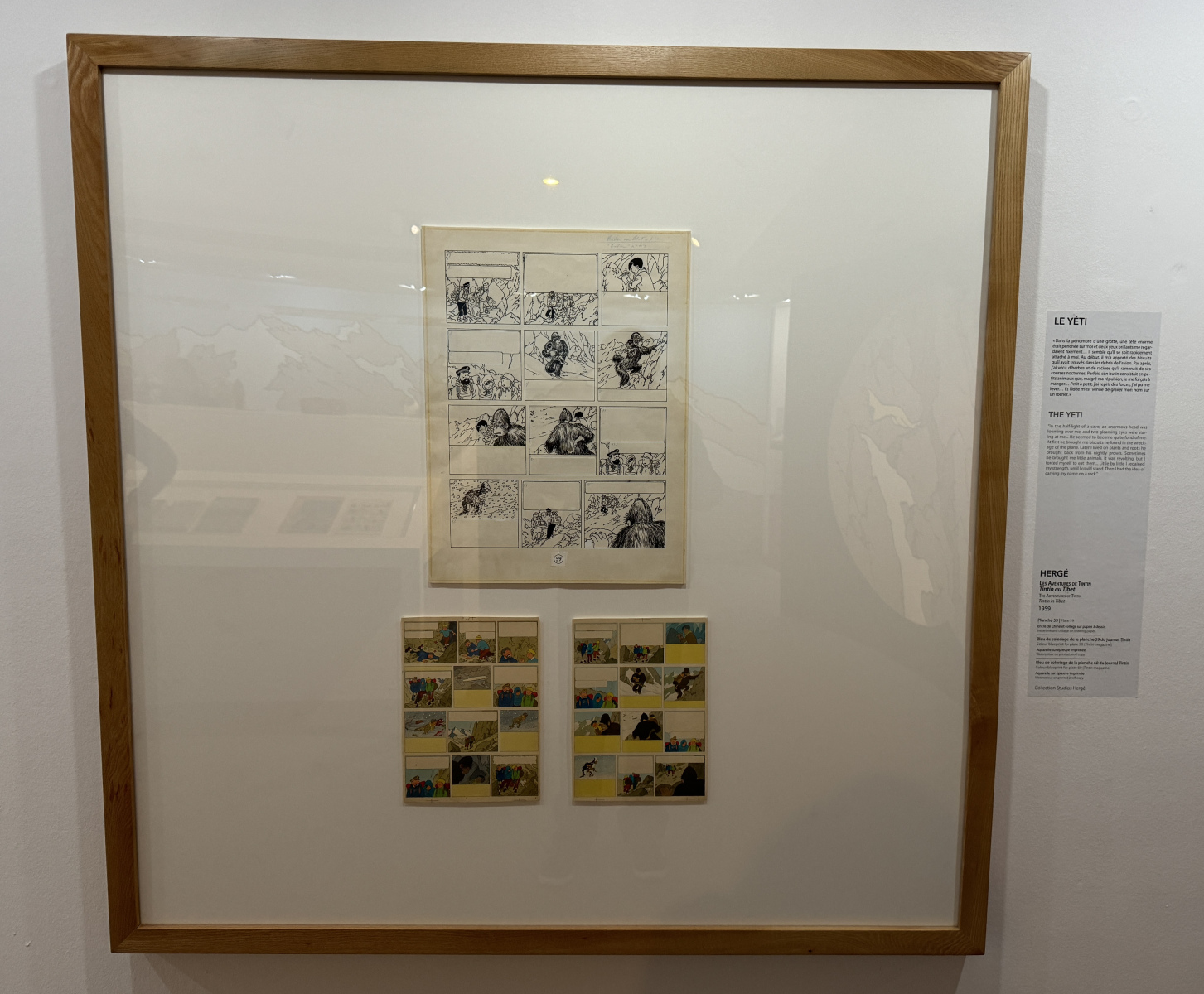Visite de la deuxième partie de l'exposition sur Hergé
