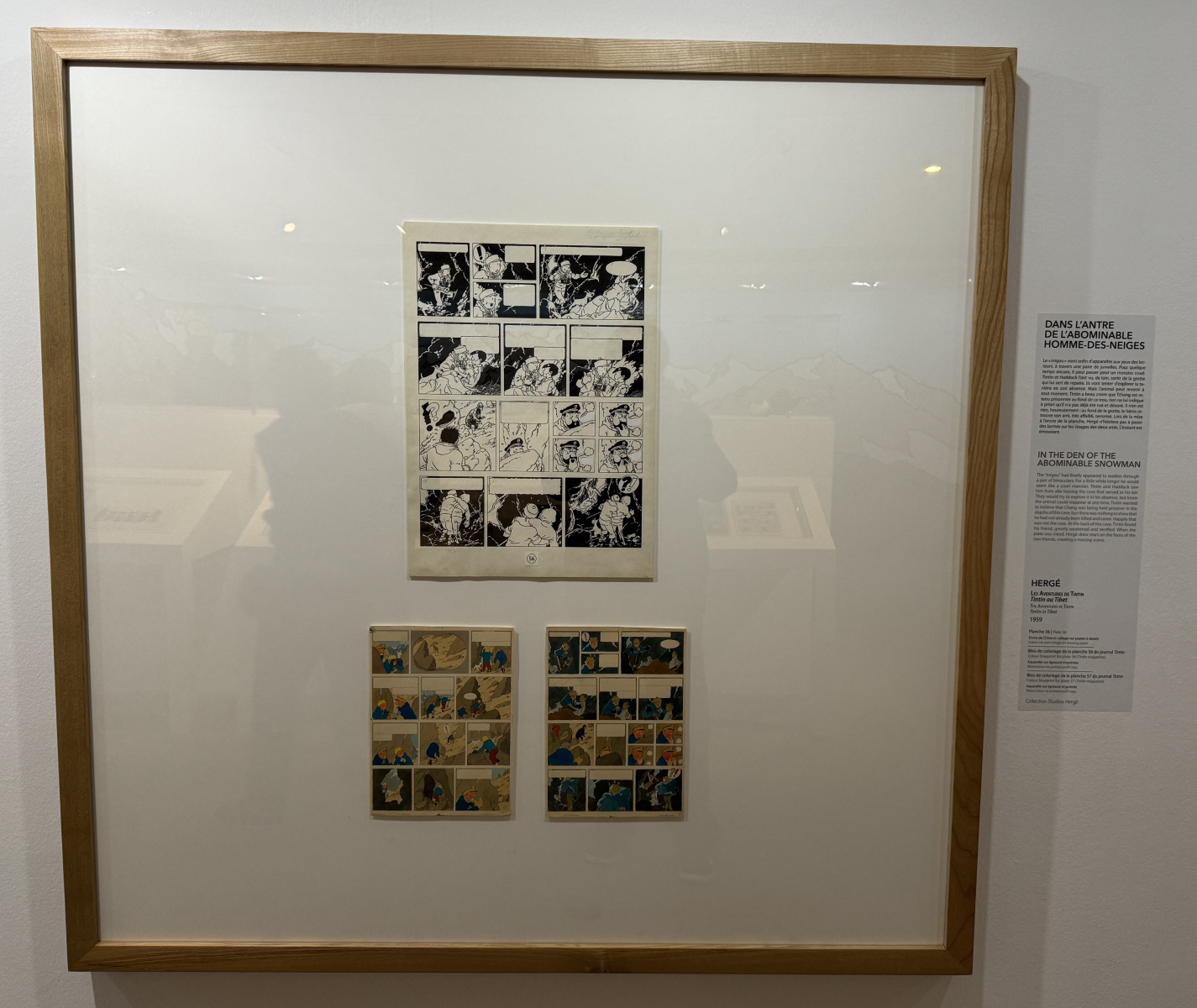 Visite de la deuxième partie de l'exposition sur Hergé