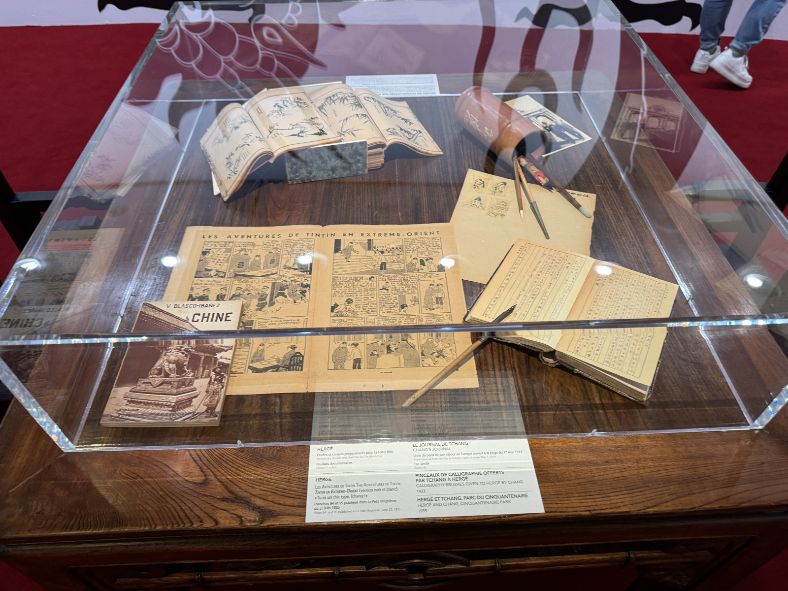 Visite de la deuxième partie de l'exposition sur Hergé