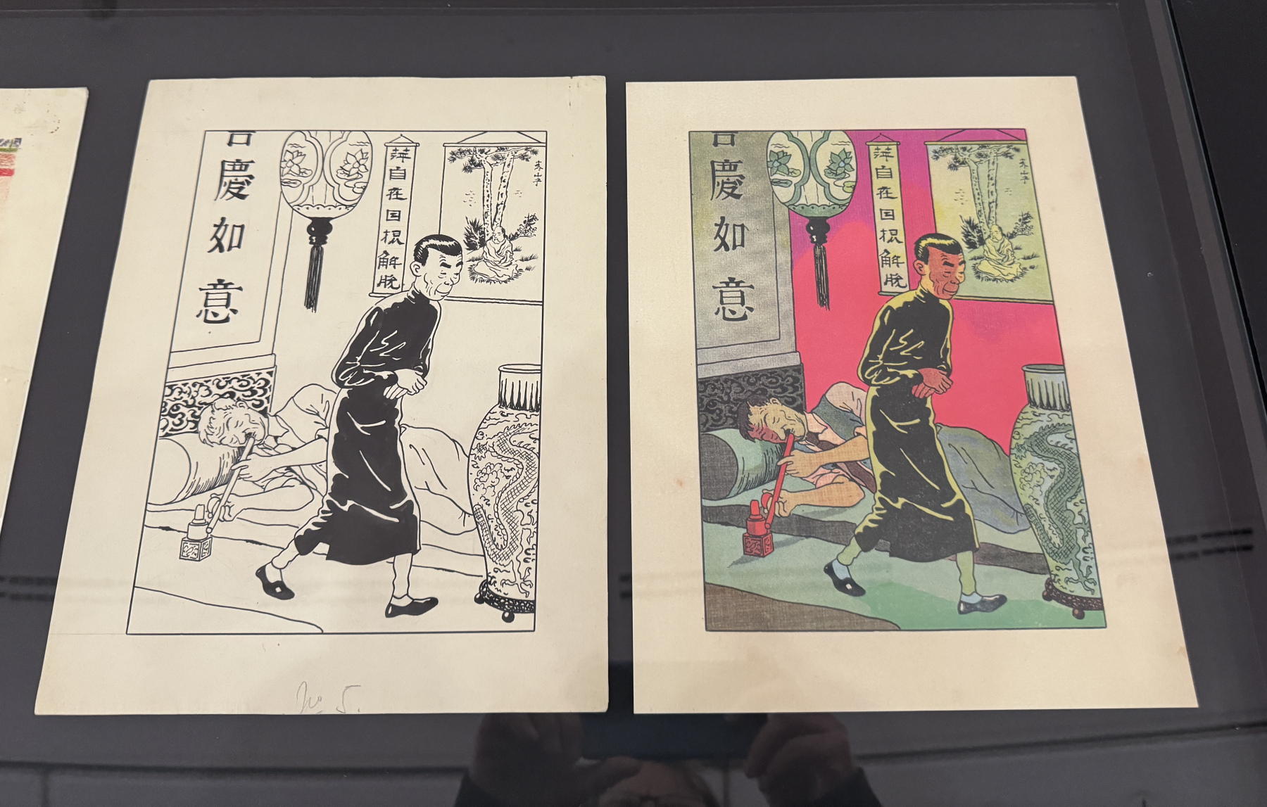 Visite de la deuxième partie de l'exposition sur Hergé