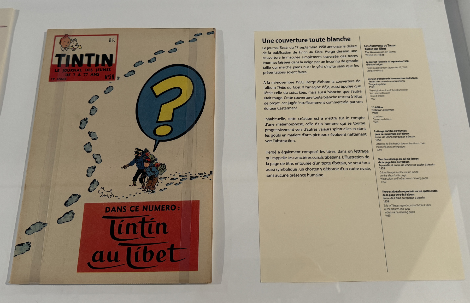 Visite de la deuxième partie de l'exposition sur Hergé