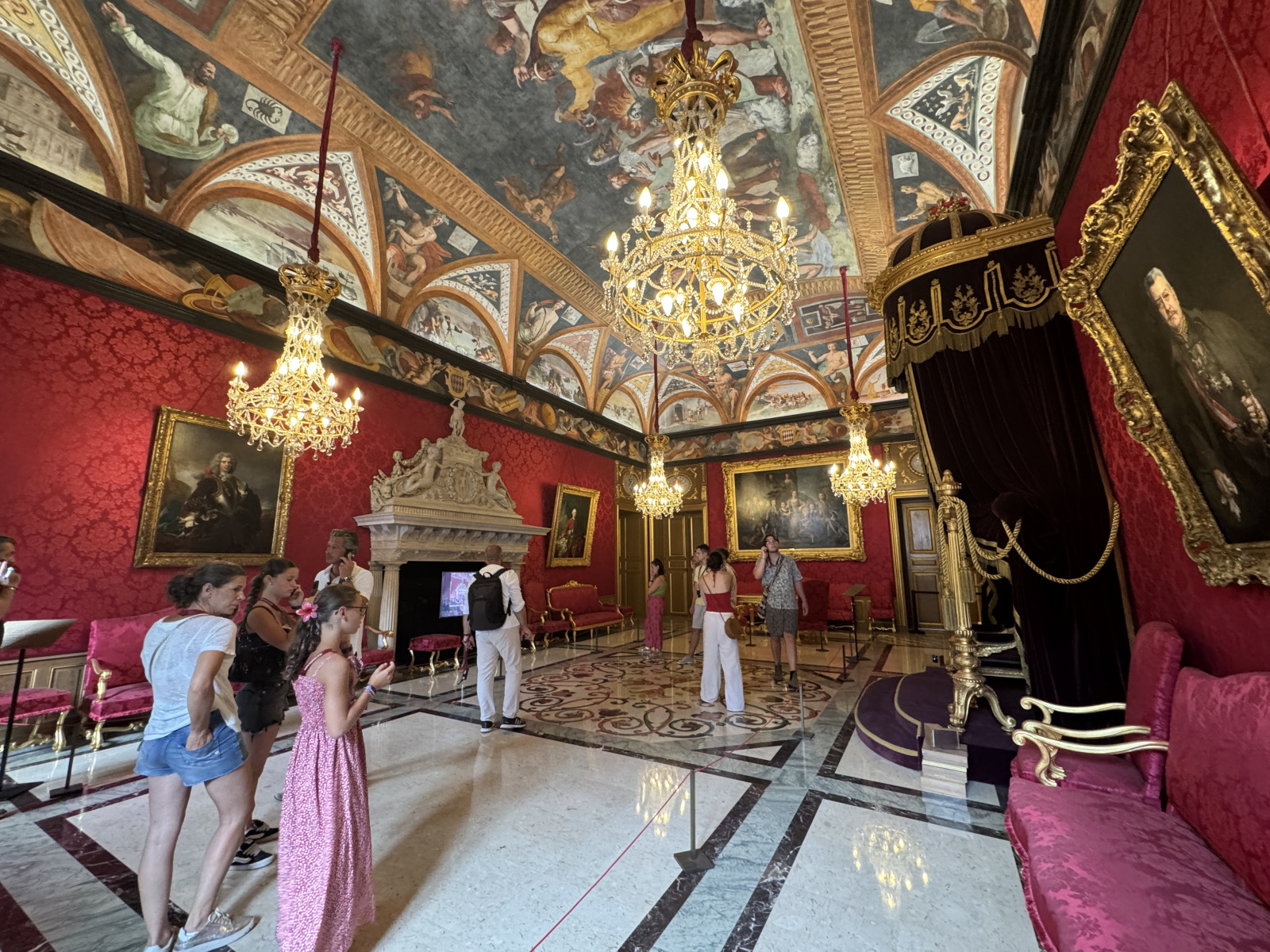 Visite du palais princier à Monaco.