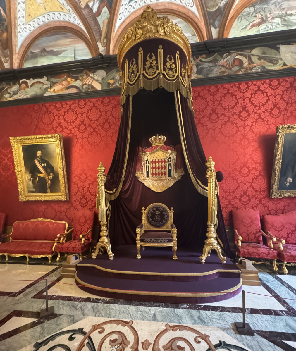 Visite du palais princier à Monaco.