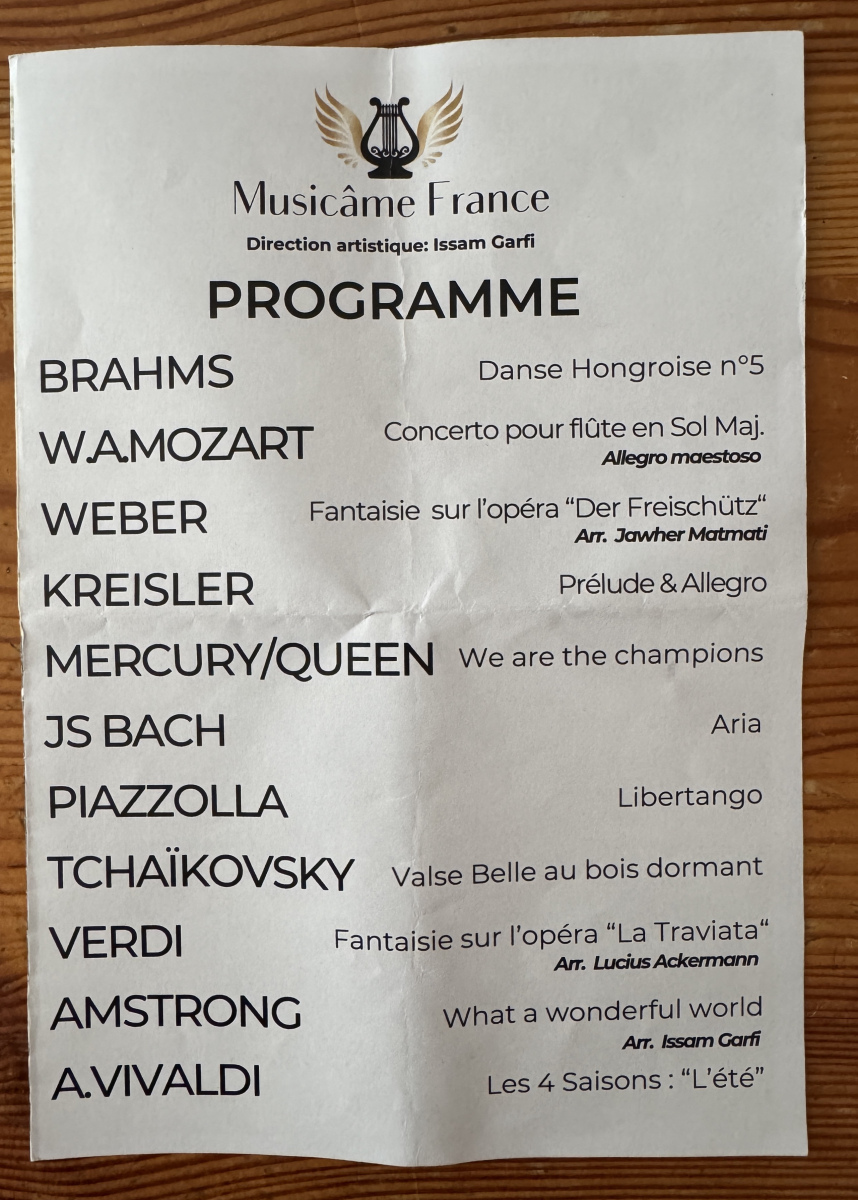 Superbe concert Ensemble Musicâme France